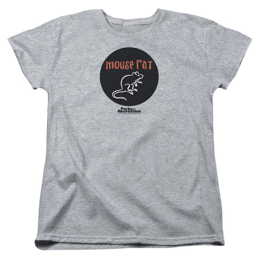 Parks And Rec Mouse Rat Circle Womens T Shirt Athletic Heather