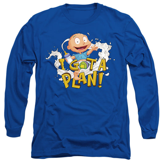 Rugrats Tommy Pickles Has A Plan Mens Long Sleeve Shirt Royal Officially Licensed