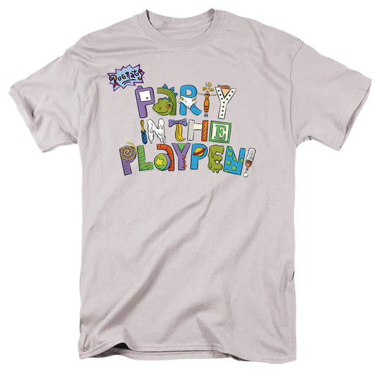 Rugrats Party In The Playpen Mens T Shirt Silver