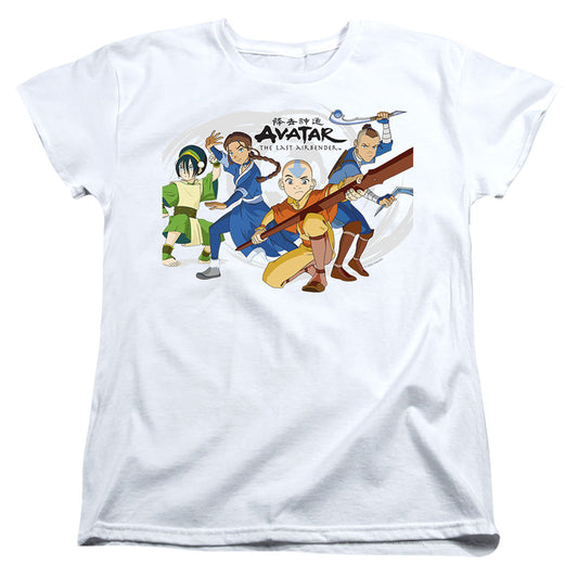 Avatar The Last Airbender Avatars Group Womens T Shirt White Officially Licensed