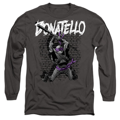 Tmnt Tmnt Donatello Mens Long Sleeve Shirt Charcoal Officially Licensed