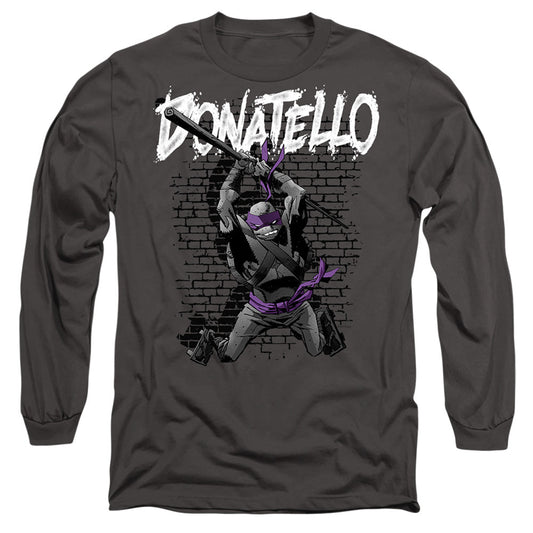 Tmnt Tmnt Donatello Mens Long Sleeve Shirt Charcoal Officially Licensed