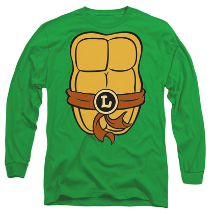 Tmnt Leonardo Chest Mens Long Sleeve Shirt Kelly Green Officially Licensed