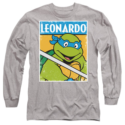 Tmnt Tmnt Leo Mens Long Sleeve Shirt Athletic Heather Officially Licensed