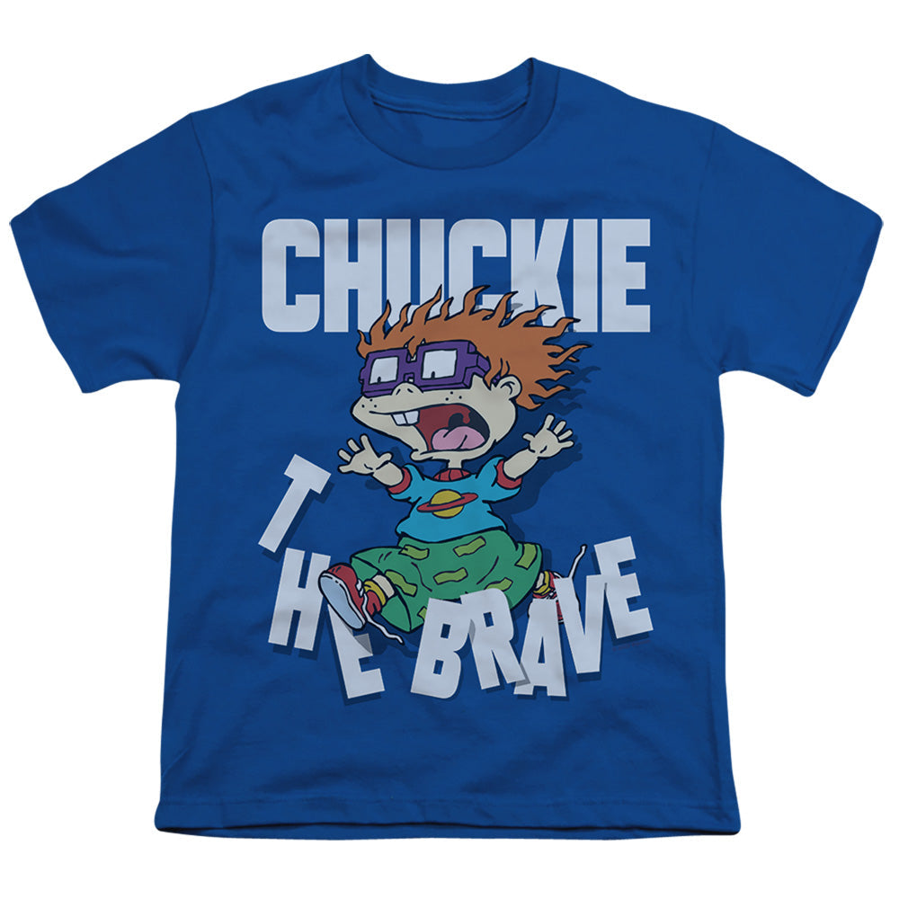 Rugrats Chuckie The Brave Kids Youth T Shirt Royal Blue Officially Licensed