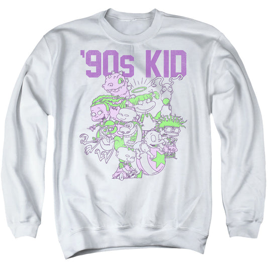 Nickelodeon 90S 90'S Kid Mens Crewneck Sweatshirt White Officially Licensed