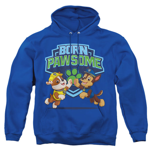 Paw Patrol Born Pawsome Mens Hoodie Royal Blue Officially Licensed