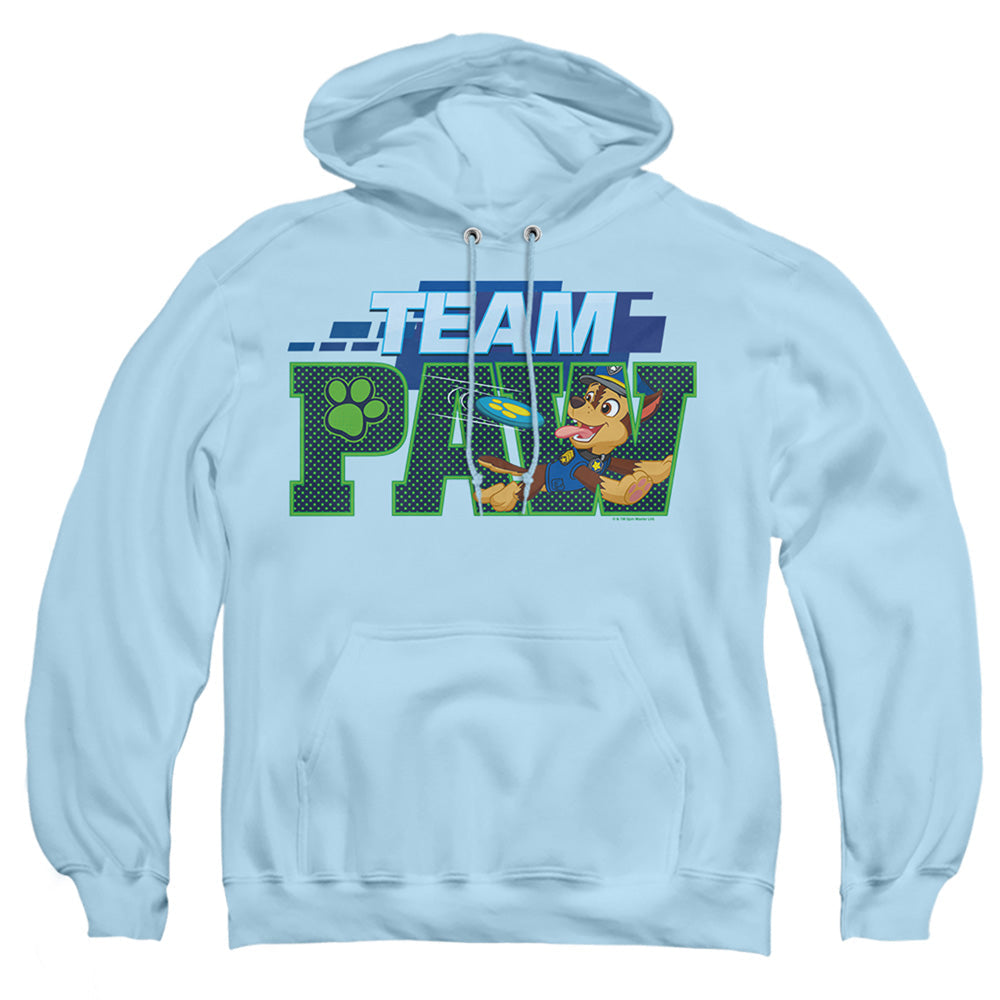 Paw Patrol Team Paw Chase Mens Hoodie Light Blue Officially Licensed