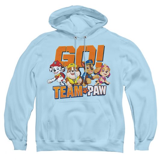 Paw Patrol Go! Team Paw Mens Hoodie Light Blue Officially Licensed