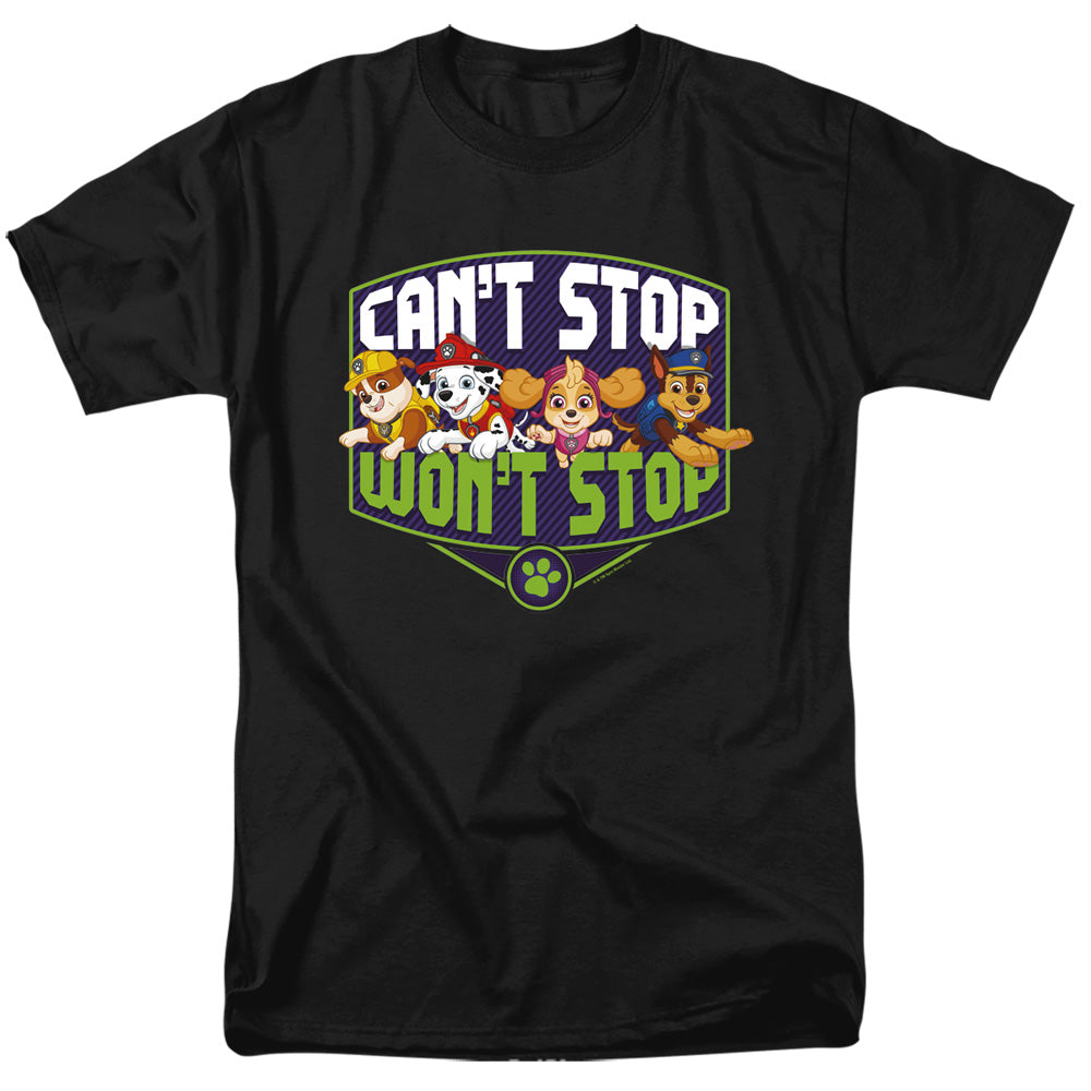 Paw Patrol Can'T Stop Won'T Stop Mens T Shirt Black Officially Licensed