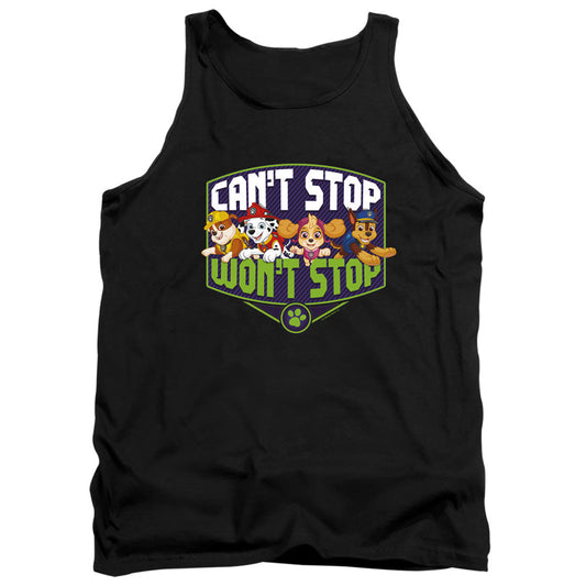 Paw Patrol Can'T Stop Won'T Stop Mens Tank Top Shirt Black Officially Licensed