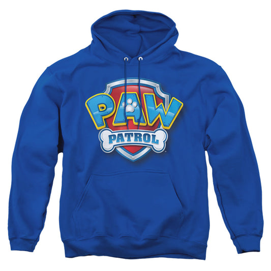Paw Patrol 3D Logo Mens Hoodie Royal Blue Officially Licensed
