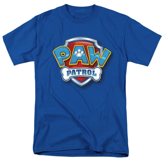 Paw Patrol 3D Logo Mens T Shirt Royal Blue Officially Licensed