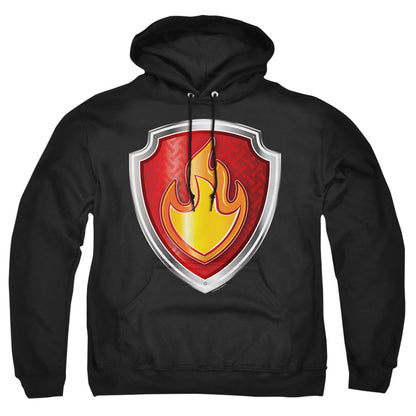 Paw Patrol Marshall Badge Mens Hoodie Black Officially Licensed