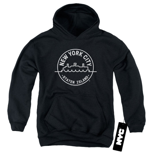 New York City See Nyc Staten Island Kids Youth Hoodie Black
