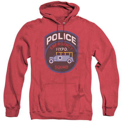 New York City Emergency Squad Mens Heather Hoodie Red Officially Licensed