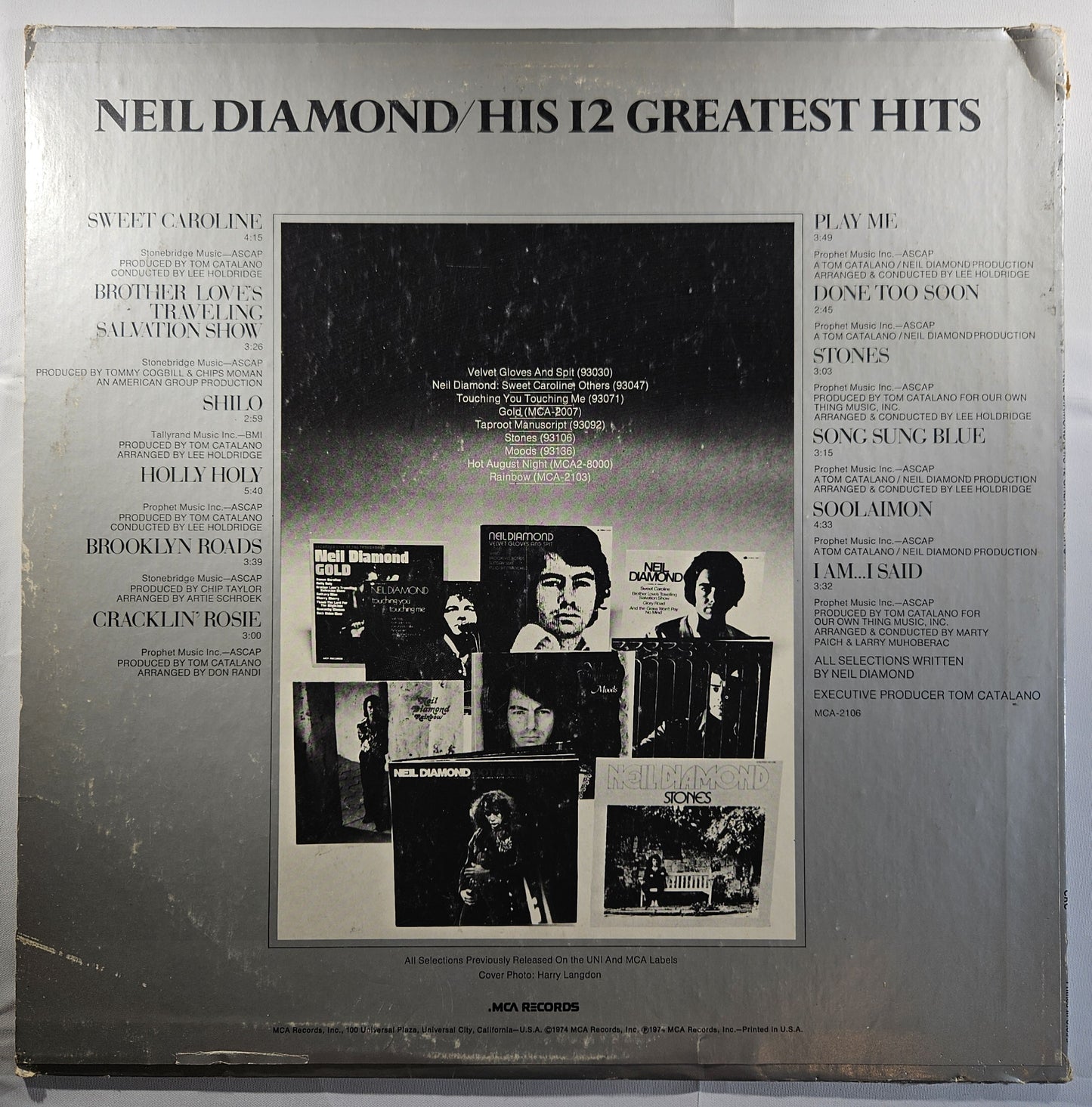 Neil Diamond - His 12 Greatest Hits [1974 Club Edition Terre Haute Press] [Used Vinyl Record LP] [B]