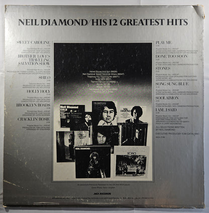 Neil Diamond - His 12 Greatest Hits [1974 Club Edition Terre Haute Press] [Used Vinyl Record LP] [B]