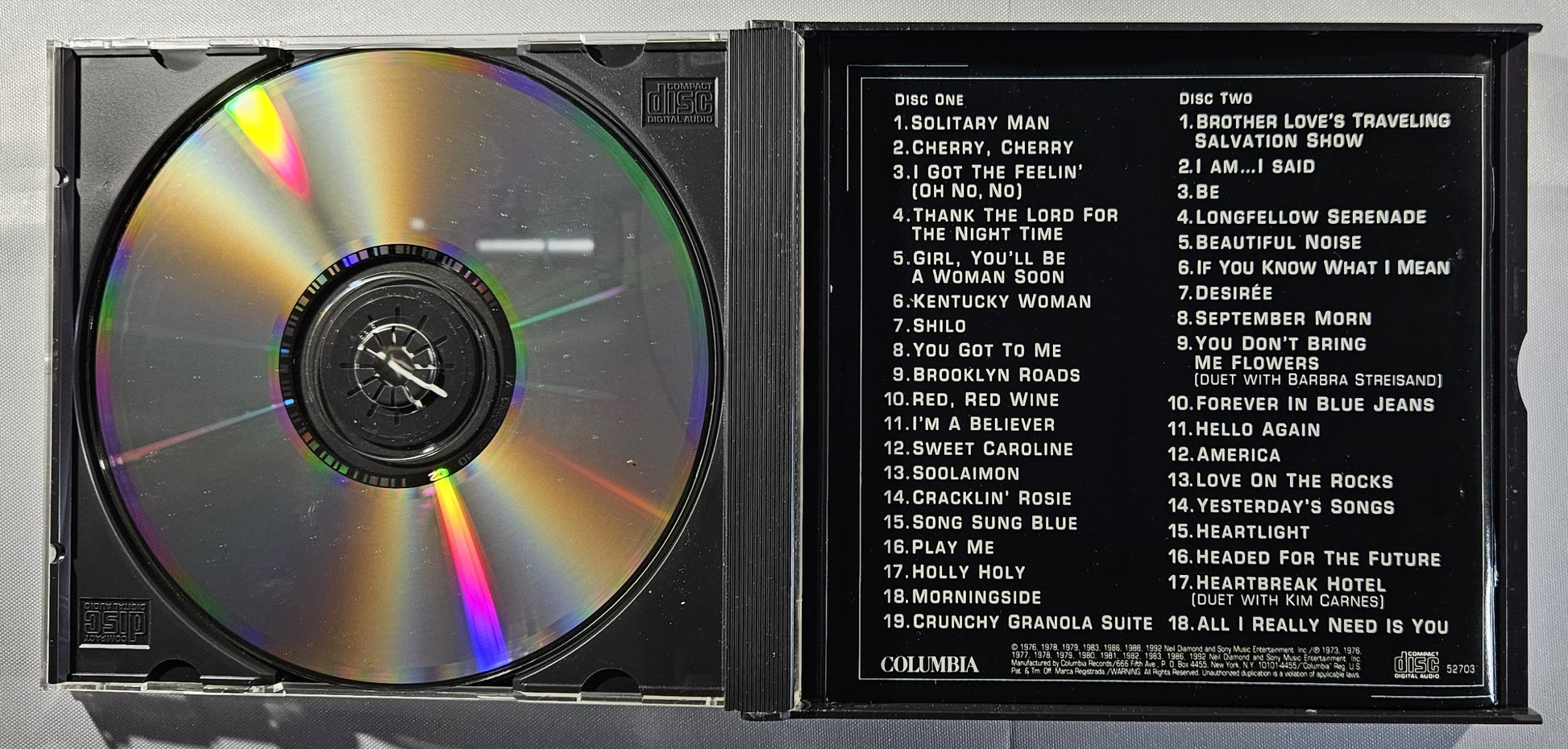 Neil Diamond - The Greatest Hits 1966-1992 [Compilation] [Used Double CD] [B]