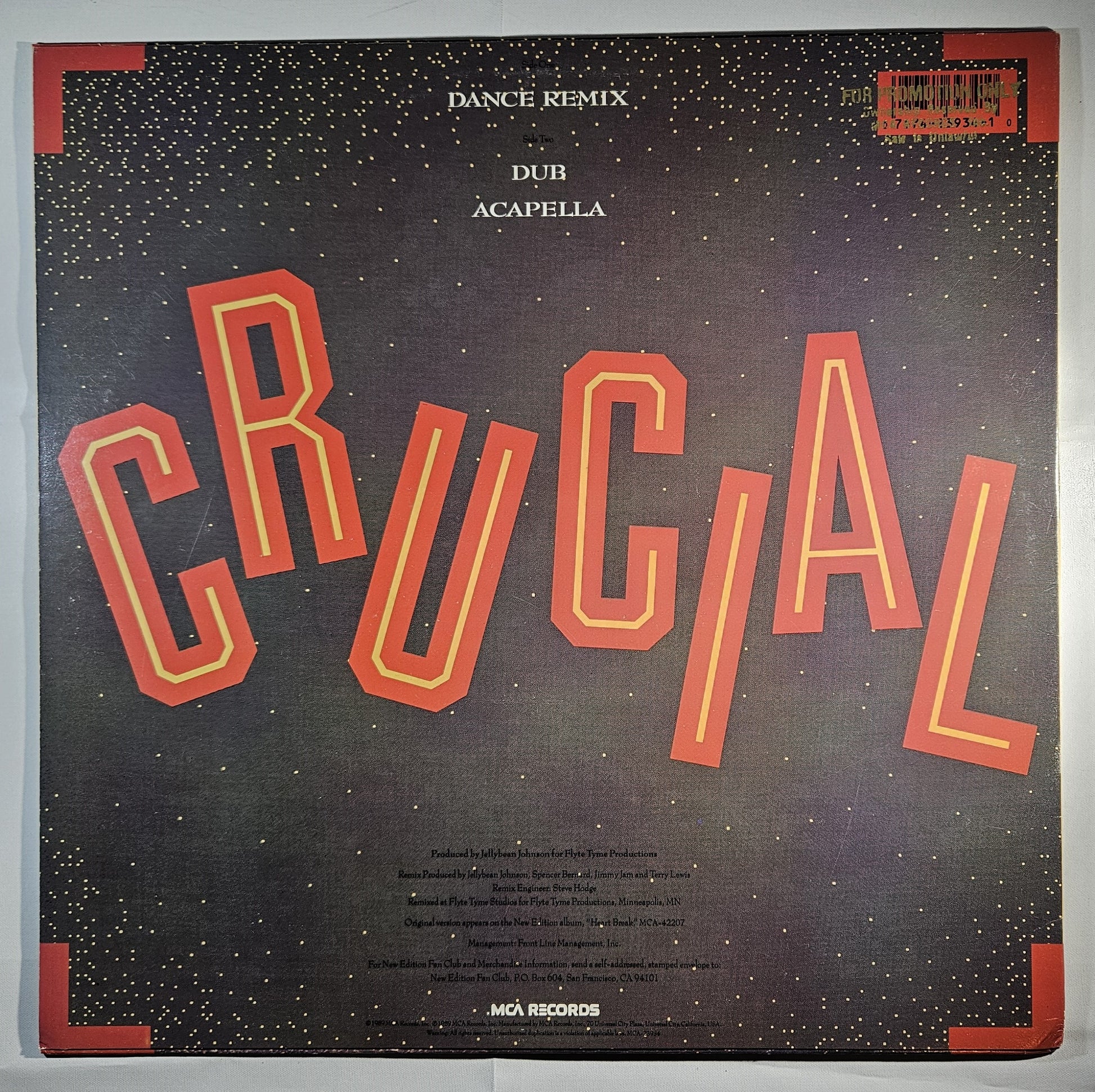 New Edition - Crucial [1989 Promo] [Used Vinyl Record 12" Single]