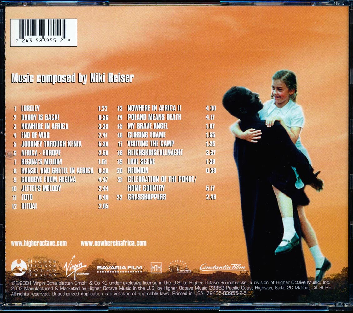 Niki Reiser - Nowhere in Africa (Original Soundtrack) [2001 New CD]