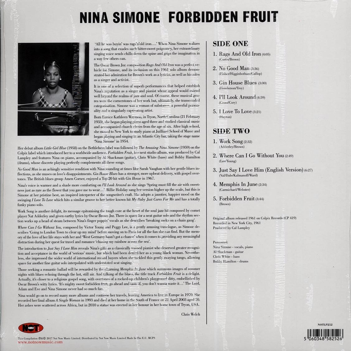 Nina Simone - Forbidden Fruit [2017 Reissue 180G Green] [New Vinyl Record LP]