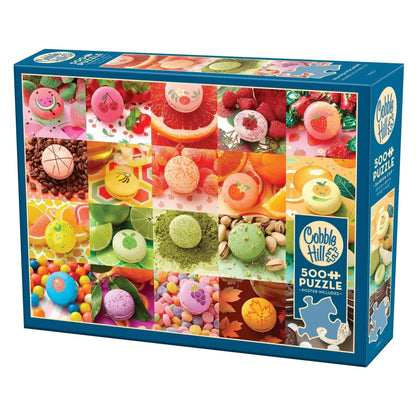Nom Nom Macarons 500 Piece Jigsaw Puzzle Cobble Hill