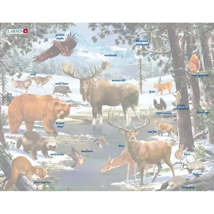 Nordic Forest Animals 54 Piece Tray Jigsaw Puzzle Larsen
