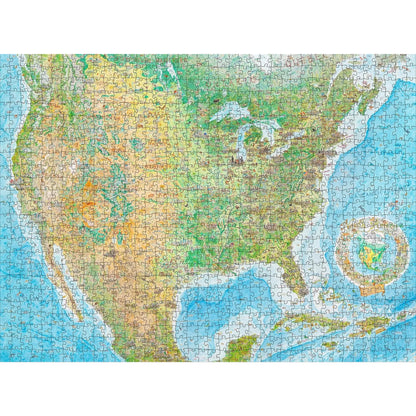 North America: Tundra To Tropics 1000 Piece Jigsaw Puzzle Pomegranate