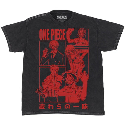 Straw Hat Crew Jumbo Print Mineral Wash T-Shirt