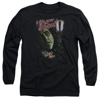 Woz I Like Your Shoes Mens Long Sleeve Shirt Black Officially Licensed