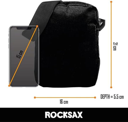 Rocksax Oasis Logo - Black Crossbody Bag