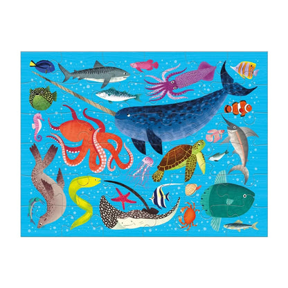 Ocean Life 36 Piece Mini Jigsaw Puzzle Mudpuppy