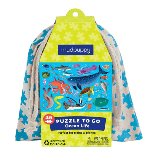 Ocean Life 36 Piece Mini Jigsaw Puzzle Mudpuppy