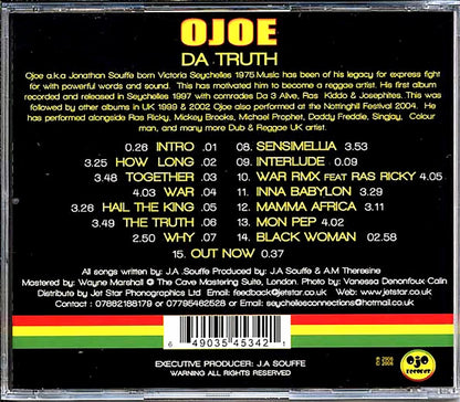 Ojoe - Da Truth [2006 New CD]