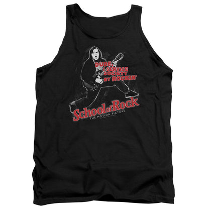 School Of Rock Rockin Mens Tank Top Shirt Black Officially Licensed