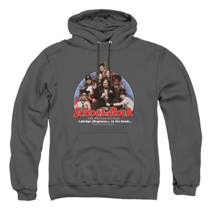 School Of Rock I Pledge Allegiance Mens Hoodie Charcoal Officially Licensed