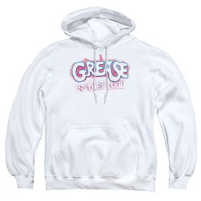 Grease Grease Is The Word Mens Hoodie White Officially Licensed