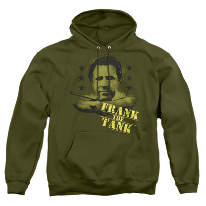 Old School Frank The Tank Mens Hoodie Military Green Officially Licensed