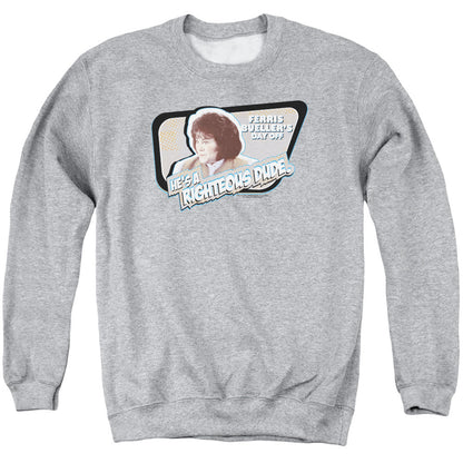 Ferris Bueller Grace Mens Crewneck Sweatshirt Athletic Heather