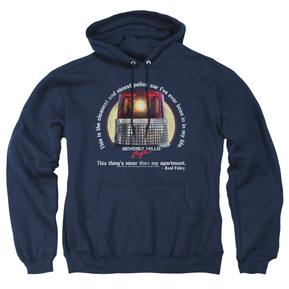 Beverly Hills Cop Nicest Police Car Mens Hoodie Navy Officially Licensed