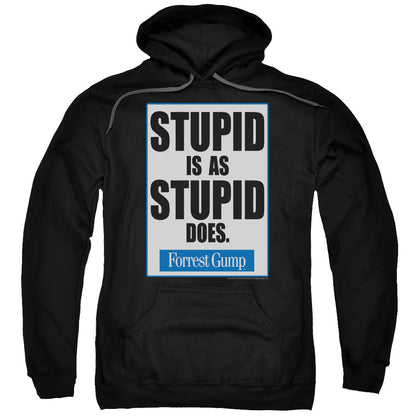 Forrest Gump Stupid Is Mens Hoodie Black Officially Licensed