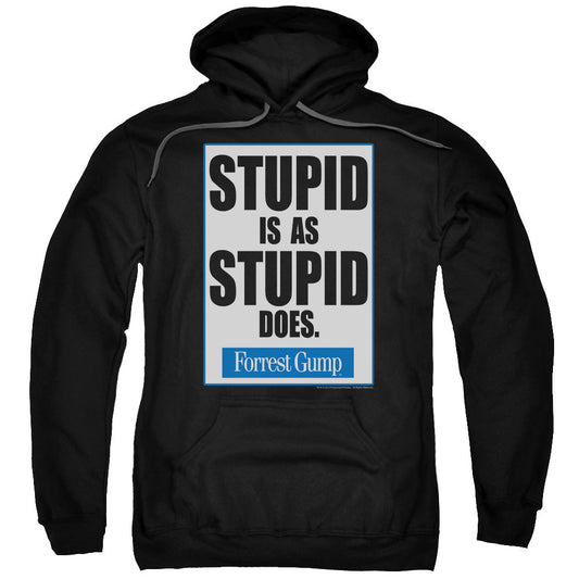 Forrest Gump Stupid Is Mens Hoodie Black Officially Licensed
