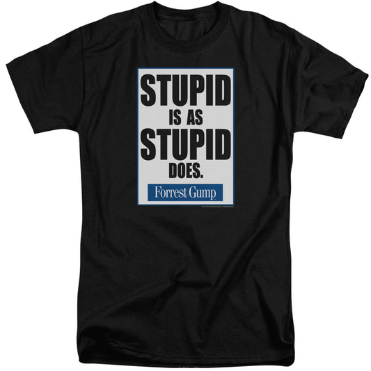 Forrest Gump Stupid Is Mens Tall T Shirt Black Officially Licensed