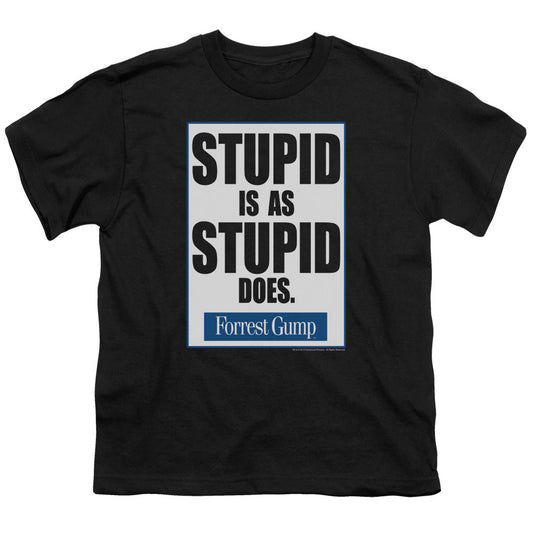 Forrest Gump Stupid Is Kids Youth T Shirt Black Officially Licensed