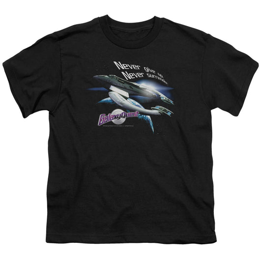 Galaxy Quest Never Surrender Kids Youth T Shirt Black Officially Licensed