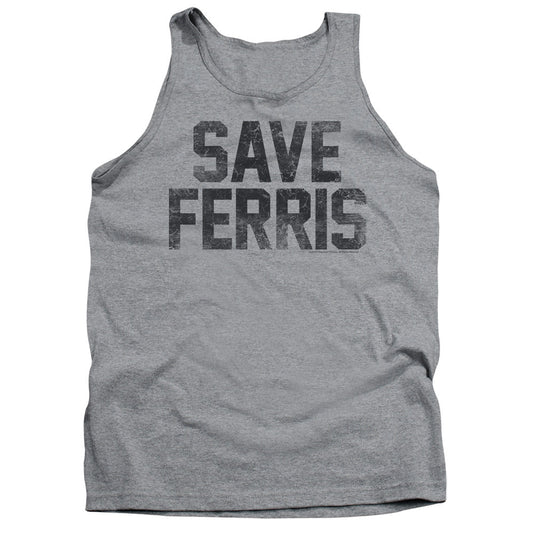 Ferris Bueller Save Ferris Mens Tank Top Shirt Athletic Heather Officially Licensed