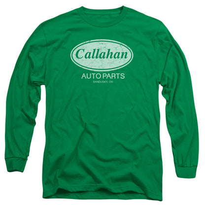 Tommy Boy Callahan Auto Mens Long Sleeve Shirt Kelly Green Officially Licensed