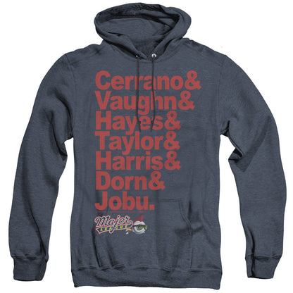 Major League Team Roster Mens Heather Hoodie Navy Officially Licensed