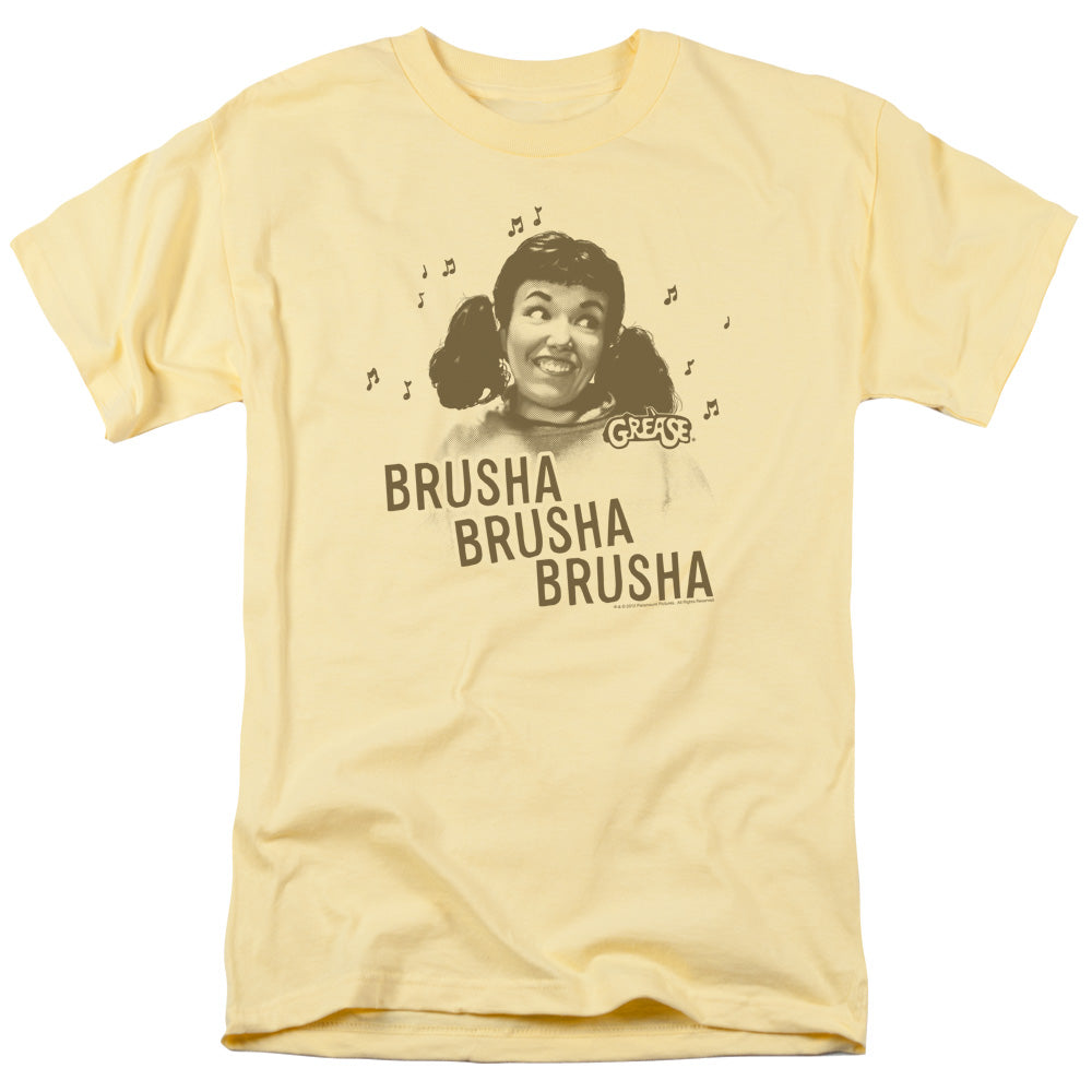 Grease Brusha Brusha Brusha Mens T Shirt Banana Officially Licensed